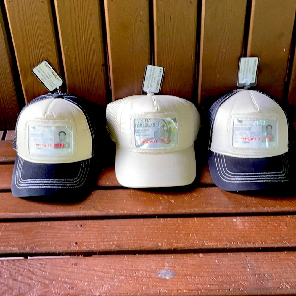 Lot of 3 Photo ID baseball hats